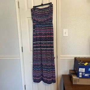 Strapless maxi dress